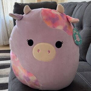 New!!!! Squishmallows Purple and Pink Tie-Dye Cow